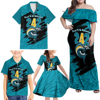 The Bahamas 242 Day Family Matching Off Shoulder Maxi Dress and Hawaiian Shirt Bahamian Independence Anniversary
