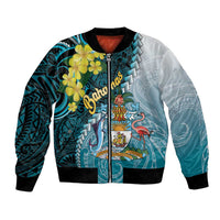 The Bahamas Bomber Jacket Bahamian Buttercup Polynesian Pattern