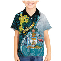 The Bahamas Family Matching Mermaid Dress and Hawaiian Shirt Bahamian Buttercup Polynesian Pattern