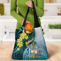 The Bahamas Grocery Bag Bahamian Buttercup Polynesian Pattern