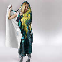 The Bahamas Hooded Blanket Bahamian Buttercup Polynesian Pattern