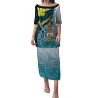 The Bahamas Puletasi Bahamian Buttercup Polynesian Pattern