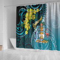 The Bahamas Shower Curtain Bahamian Buttercup Polynesian Pattern