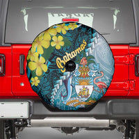 The Bahamas Spare Tire Cover Bahamian Buttercup Polynesian Pattern