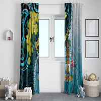 The Bahamas Window Curtain Bahamian Buttercup Polynesian Pattern