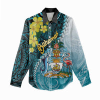 The Bahamas Women Casual Shirt Bahamian Buttercup Polynesian Pattern