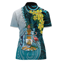The Bahamas Women Polo Shirt Bahamian Buttercup Polynesian Pattern