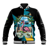 The Bahamas Flamingo Baseball Jacket It's Summer Time