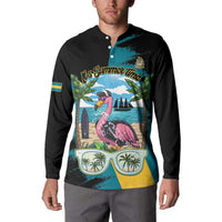 The Bahamas Flamingo Button Sweatshirt It's Summer Time