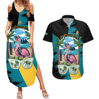 The Bahamas Flamingo Couples Matching Summer Maxi Dress and Hawaiian Shirt It's Summer Time