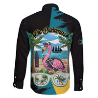 The Bahamas Flamingo Family Matching Off The Shoulder Long Sleeve Dress and Hawaiian Shirt It's Summer Time