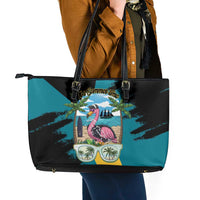 The Bahamas Flamingo Leather Tote Bag It's Summer Time
