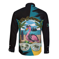 The Bahamas Flamingo Long Sleeve Button Shirt It's Summer Time