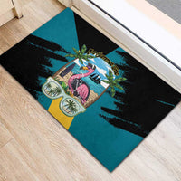 The Bahamas Flamingo Rubber Doormat It's Summer Time