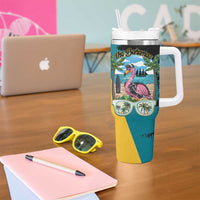 The Bahamas Flamingo Tumbler With Handle It's Summer Time