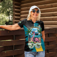 The Bahamas Flamingo Women Polo Shirt It's Summer Time