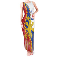 Philippines Independence Day Tank Maxi Dress Pilipinas Sun Stars Igorot Pattern