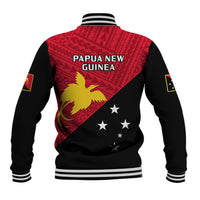 Papua New Guinea Football Baseball Jacket Go PNG Polynesian Pattern Sporty Style - Wonder Print Shop