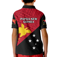 Papua New Guinea Football Kid Polo Shirt Go PNG Polynesian Pattern Sporty Style - Wonder Print Shop