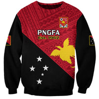 Papua New Guinea Football Sweatshirt Go PNG Polynesian Pattern Sporty Style - Wonder Print Shop