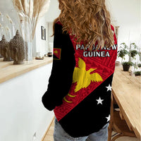 Papua New Guinea Football Women Casual Shirt Go PNG Polynesian Pattern Sporty Style - Wonder Print Shop