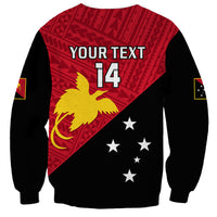 Personalised Papua New Guinea Football Sweatshirt Go PNG Polynesian Pattern Sporty Style - Wonder Print Shop