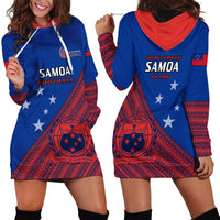Samoa Football Hoodie Dress Samoan Coat Of Arm Polynesian Sporty Style - Wonder Print Shop