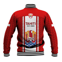 Tahitian Football Baseball Jacket Tahiti Coat Of Arm Polynesian Sporty Style - Wonder Print Shop