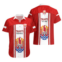 Tahitian Football Hawaiian Shirt Tahiti Coat Of Arm Polynesian Sporty Style - Wonder Print Shop