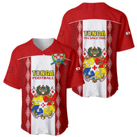 Tonga Football Baseball Jersey Tongan Ngatu Pattern Sporty Style - Wonder Print Shop
