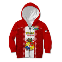 Tonga Football Kid Hoodie Tongan Ngatu Pattern Sporty Style - Wonder Print Shop