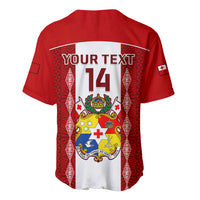 Personalised Tonga Football Baseball Jersey Tongan Ngatu Pattern Sporty Style - Wonder Print Shop