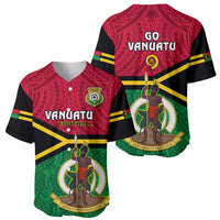 Vanuatu Football Baseball Jersey Vanuatuan Coat Of Arm Polynesian Flag Style - Wonder Print Shop
