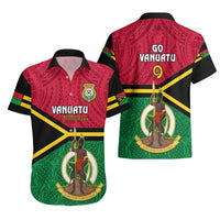 Vanuatu Football Hawaiian Shirt Vanuatuan Coat Of Arm Polynesian Flag Style - Wonder Print Shop