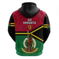 Vanuatu Football Hoodie Vanuatuan Coat Of Arm Polynesian Flag Style - Wonder Print Shop