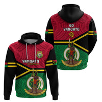 Vanuatu Football Hoodie Vanuatuan Coat Of Arm Polynesian Flag Style - Wonder Print Shop
