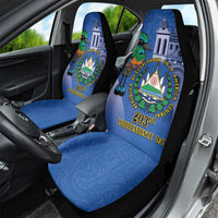 El Salvador Independence Day Car Seat Cover 203rd Anniversary Torogoz Bird - Wonder Print Shop