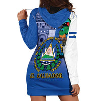El Salvador Independence Day Hoodie Dress 203rd Anniversary Torogoz Bird - Wonder Print Shop