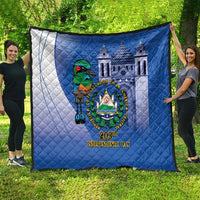 El Salvador Independence Day Quilt 203rd Anniversary Torogoz Bird - Wonder Print Shop
