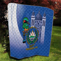 El Salvador Independence Day Quilt 203rd Anniversary Torogoz Bird - Wonder Print Shop