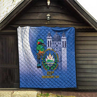 El Salvador Independence Day Quilt 203rd Anniversary Torogoz Bird - Wonder Print Shop