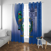 El Salvador Independence Day Window Curtain 203rd Anniversary Torogoz Bird - Wonder Print Shop