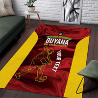 Custom Guyana Cricket Area Rug Go Amazon Warriors Marble Pattern - Wonder Print Shop