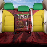 Custom Guyana Cricket Back Car Seat Cover Go Amazon Warriors Marble Pattern - Wonder Print Shop