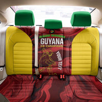 Custom Guyana Cricket Back Car Seat Cover Go Amazon Warriors Marble Pattern - Wonder Print Shop