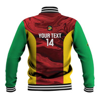 Custom Guyana Cricket Baseball Jacket Go Amazon Warriors Marble Pattern - Wonder Print Shop
