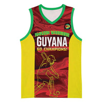 Custom Guyana Cricket Basketball Jersey Go Amazon Warriors Marble Pattern - Wonder Print Shop