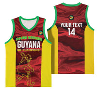 Custom Guyana Cricket Basketball Jersey Go Amazon Warriors Marble Pattern - Wonder Print Shop