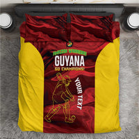 Custom Guyana Cricket Bedding Set Go Amazon Warriors Marble Pattern - Wonder Print Shop