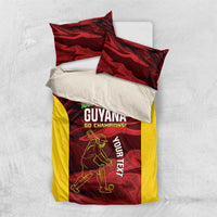 Custom Guyana Cricket Bedding Set Go Amazon Warriors Marble Pattern - Wonder Print Shop